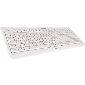 CHERRY KC 1000 Keyboard - Cable Connectivity - USB Interface - Belgian - QWERTZ Layout - Pale Gray - LPK Keyswitch - Calcu