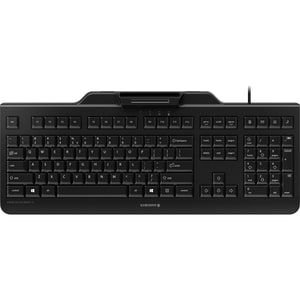 CHERRY SECURE BOARD 1.0 Keyboard - Cable Connectivity - USB Interface - Black - TAA Compliant - LPK Keyswitch - Thin Clien