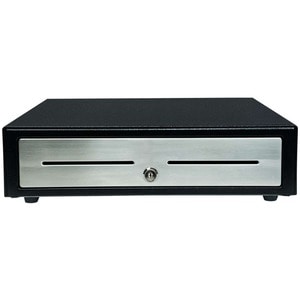 Star Micronics Choice CD4-1416BKSS48 Cash Drawer - 4 Bill - 8 Coin - Printer Driven - Stainless Steel - Black - 109.2 mm H