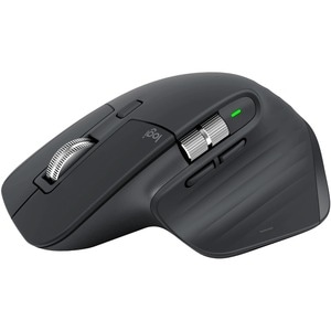 Logitech MX MASTER 3S Mouse - Darkfield - Wireless - Bluetooth/Radio Frequency - 2.40 GHz - Rechargeable - Graphite - USB 