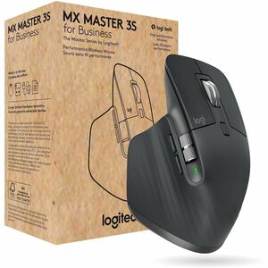 Logitech MX Master 3S for Business - Full-size Mouse - Darkfield - Wireless - Bluetooth - Rechargeable - Graphite - USB Ty