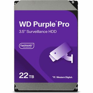 WD Purple Pro WD221PURP 22 TB Hard Drive - 3.5" Internal - SATA (SATA/600) - Conventional Magnetic Recording (CMR) Method 