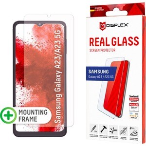 Displex Real Glass 9H Tempered Glass, Plastic Film Screen Protector - 1 - For LCD Smartphone - Break Resistant, Fingerprin