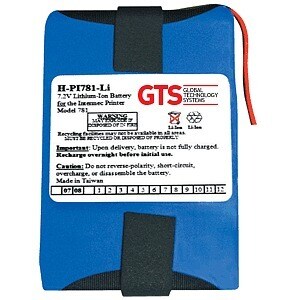 GTS HPI781-LI Battery - Lithium Ion (Li-Ion) - For Printer - Battery Rechargeable - 7.4 V DC - 1880 mAh Shelf Life
