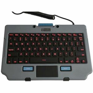 Gamber-Johnson Lite Rugged Keyboard - Cable Connectivity - USB Type A Interface - TouchPad - Spanish - Silicon Rubber Keys