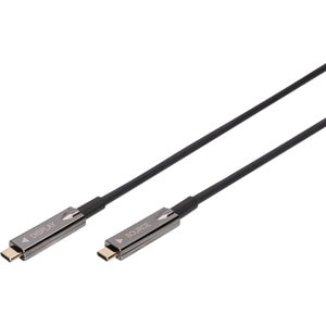 Digitus 10 m Hybrid-Glasfaserkabel Datentransferkabel - 1 Stück - Zweiter Anschluss: 1 x USB 3.1 Type C - Male