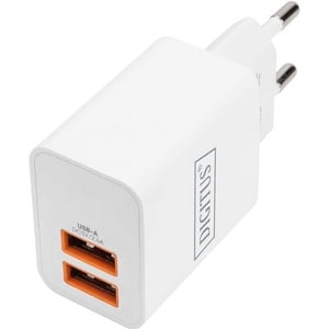 Digitus USB Ladegerät 2x USB-A, 15,5W. Aufladetyp: Drinnen, Energiequelle: AC, Aufladekompatibilität: Smartphone. Eingangs