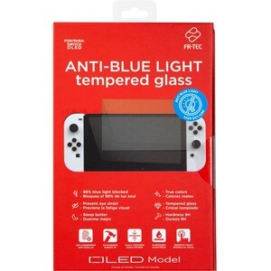 FR-TEC 9H Tempered Glass Screen Protector for Nintendo - Transparent - For AMOLED Portable Gaming Console - Fingerprint Re