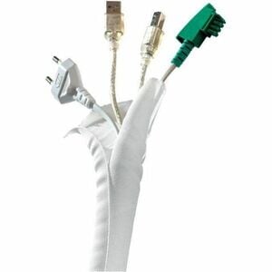 HAGOR Kabelbündler - Weiß - Kabelaufwicklung - 5 m Länge x 38 mm Durchmesser - Elastisch, Polyester