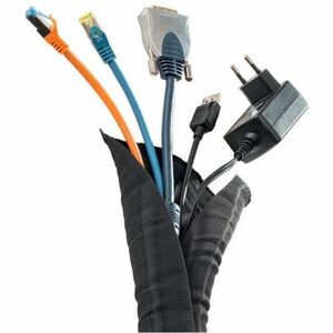 HAGOR Kabelbündler - Schwarz - Kabelaufwicklung - 5 m Länge x 38 mm Durchmesser - Plastik, Polyester