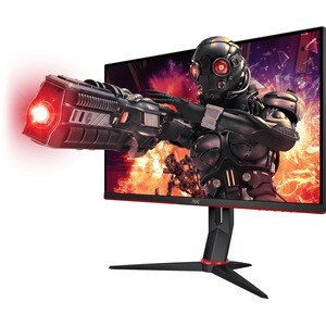 AOC 24G2ZU 24" Class Full HD Gaming LCD Monitor - 16:9 - Black Red - 60.5 cm (23.8") Viewable - Twisted nematic (TN) - WLE