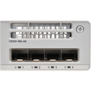 Cisco Catalyst C9200-NM-4G Módulo de expansão - Para Trabalho em rede de dados - Gigabit Ethernet - 1000Base-X - 4 x Slots