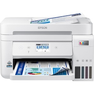 Epson ET-4856 Wireless EcoTank Inkjet Multifunction Printer - Colour - White - Copier/Fax/Printer/Scanner - 33 ppm Mono/20