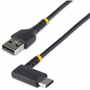 StarTech.com 6in (15cm) USB A to C Charging Cable Right Angle, Heavy Duty Fast Charge USB-C Cable, Durable and Rugged Aram