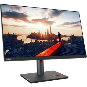 Lenovo ThinkVision P24h-30 24" Class Webcam WQHD LCD Monitor - 16:9 - Raven Black - 60.5 cm (23.8") Viewable - In-plane Sw