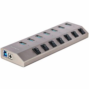 StarTech.com USB-Hub - USB 3.2 Gen. 1 (3.1 Gen. 1) Typ-B - Extern - Grau - 7 Total USB Port(s) - PC, Mac, Android, ChromeO