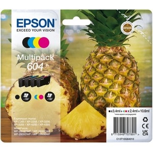 Epson 604 Original Standard Yield Inkjet Ink Cartridge - Multi-pack - Magenta Pack - 150 Black, 130 Tri-color