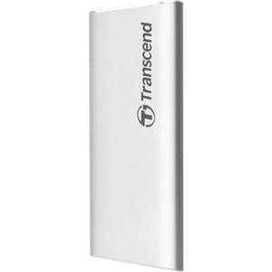 Transcend ESD260C 250 GB Portable Solid State Drive - External - Silver - USB 3.1 (Gen 2) - 520 MB/s Maximum Read Transfer
