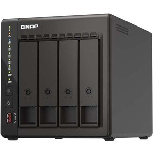 QNAP Turbo NAS TS-453E-8G 4 x Total Bays SAN/NAS Storage System - 4 GB Flash Memory Capacity Celeron J6412 Quad-core (4 Co