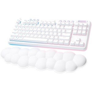 Logitech G Aurora G715 游戏键盘 - 无线 连接 - USB 接口 - RGB LED - 英文 - 白 - 机械 按键开关 - 蓝牙 - 87 Key(s) - 音量控制, 音乐 热键 - PC, Mac