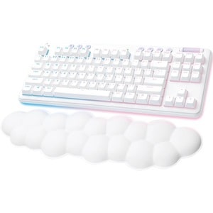 Logitech G Aurora G715 游戏键盘 - 无线 连接 - USB 接口 - RGB LED - 英文 - 白 - 机械 按键开关 - 蓝牙 - 87 Key(s) - 音量控制, 音乐 热键 - PC, Mac