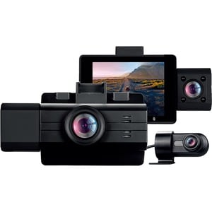 myGEKOgear by Adesso Scout Pro 2K 3-Channel Dash Cam Surveillance Edition with Front View, Cabin View, Rear View, APP for 