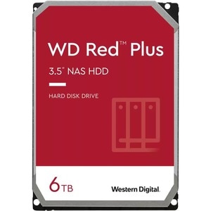 WD Red Plus WD60EFPX 6 TB Hard Drive - 3.5" Internal - SATA (SATA/600) - Conventional Magnetic Recording (CMR) Method - St