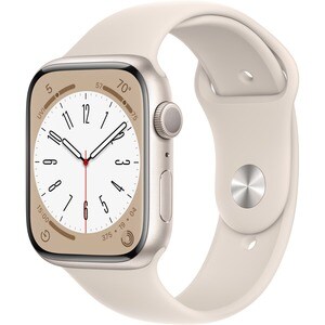 Apple Watch Series 8 GPS 41mm Starlight Aluminium Case with Starlight Sport Band - Regular