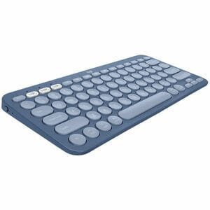 Logitech K380 键盘 - 无线 连接 - 俄罗斯文, 英文 - 蓝 - 薄膜 按键开关 - 蓝牙 - 3 - 10 m - 79 按键 可调亮度, 多媒体 热键 - macOS 10.15, iPadOS 14, 铬操作系统, An