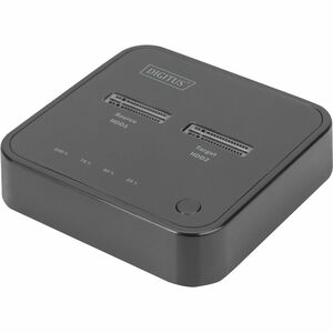 Digitus Drive Dock M.2 - USB 3.2 (Gen 2) Type C Host Interface - Black - Hot Swappable Bays - 2 x SSD Supported - 8 TB Tot