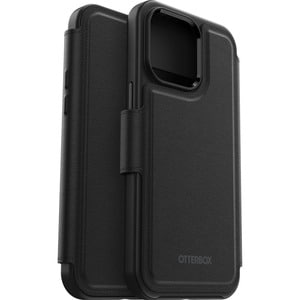 OtterBox Carrying Case (Folio) Apple iPhone 14 Pro Max Smartphone - Shadow (Black) - Damage Resistant - Synthetic Leather,