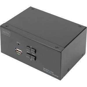 Digitus DS DS-12862 KVM-Switchbox - 2 Computer - 1 Lokaler Benutzer(n) - 3840 x 2160 - Netzwerk (RJ-45) - 5 x USB - USB 2.