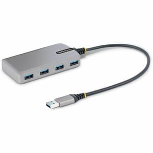 StarTech.com 4-Port USB Hub, USB 3.0 5Gbps, Bus Powered, USB-A to 4xA w/ Optional Auxiliary Power, Portable Laptop USB Hub