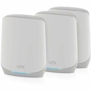 Netgear Orbi RBK763S Wi-Fi 6 IEEE 802.11ax Ethernet Drahtlos Router - Triband - 2,40 GHz ISM-Band - 5 GHz UNII-Band - 4 x 