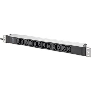 Digitus PDU - CEE 7/7 (SCHUKO) - 12 x IEC 60320 C13 - 16 A - 230 V AC Eingang - 230 V AC Ausgang - 1U - Waagerecht - Rackm
