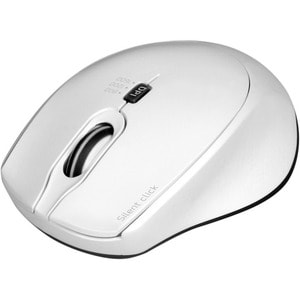 Port Silent Mouse - Radio Frequency - USB - Optical - 3 Button(s) - White - 1 - Wireless - 2.40 GHz - 1600 dpi - Scroll Wh