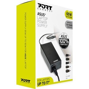 Port Connect 90 W AC Adapter - 1 Pack - Universal Adapter - For Notebook - 120 V AC, 230 V AC Input - 19.5 V DC Output - 3