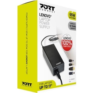 Port Connect 90 W AC Adapter - 1 Pack - Universal Adapter - For Notebook - 120 V AC, 230 V AC Input - 19.5 V DC Output - 3