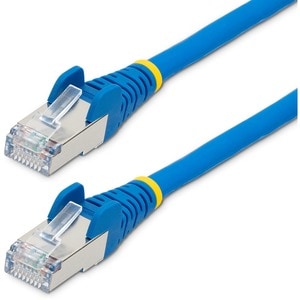 StarTech.com 10m CAT6a Ethernet Cable, Blue Low Smoke Zero Halogen (LSZH) 10 GbE 100W PoE S/FTP Snagless RJ-45 Network Pat
