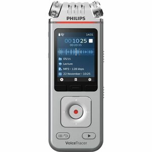 Philips VoiceTracer DVT4110 Audio Recorder for Lectures - 8 GBmicroSD Supported - 2" LCD - MP3, WAV, WMA - Headphone - 214