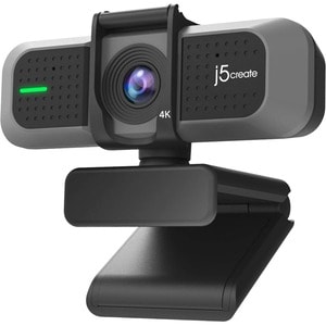 j5create JVU430 Webcam - 8 Megapixel - 60 fps - Black, Silver - 1 Pack(s) - 3840 x 2160 Video - CMOS Sensor - 94° Angle - 