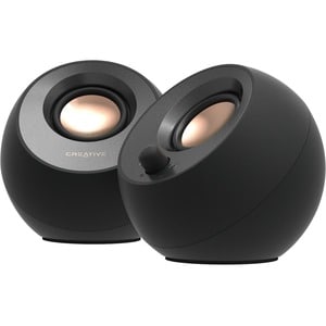 Creative Pebble V3 2.0 Bluetooth Speaker System - 8 W RMS - Black - Tabletop - 100 Hz to 17 kHz