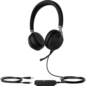 Yealink Premium UH38 Wired/Wireless Over-the-head Stereo Headset - Black - Binaural - Ear-cup - 1000 cm - Bluetooth - 32 O