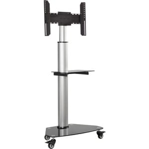 Eaton Tripp Lite Series Premier Rolling TV Cart for 37" to 70" Displays, Black Glass Base and Shelf, Locking Casters - 175