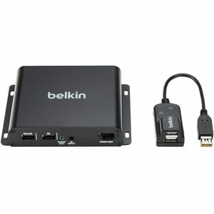 Belkin Extender Receiver Copper CAT6 - Universal Video - 4K - 3840 x 2160 Maximum Video Resolution x Network (RJ-45) x USB