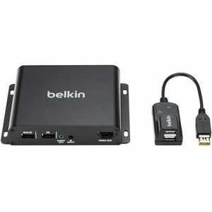 Belkin Extender Receiver Copper CAT6 - Universal Video - 4K - 3840 x 2160 Maximum Video Resolution x Network (RJ-45) x USB
