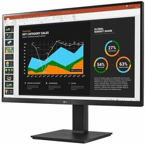 LG 27BQ75QB-B 27" Class WQHD LED Monitor - Textured Black - 27" Viewable - In-plane Switching (IPS) Technology - Edge LED 