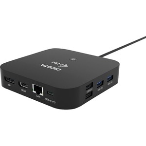 Dicota USB-Typ C Docking Station für Tablet, Notebook, Monitor - 100 W - Schwarz - Tragbar - 2 Unterstützte Displays - 5K,