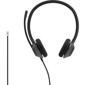 Cisco 322 Wired On-ear Stereo Headset - Carbon Black - Binaural - Supra-aural - 32 Ohm - 50 Hz to 18 kHz - 200 cm Cable - 
