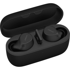 Jabra Evolve2 True Wireless Earbud Stereo Earset - Black - Binaural - In-ear - 2000 cm - Bluetooth - 20 Hz to 20 kHz - MEMS Technology Microphone - Noise Canceling - USB Type A